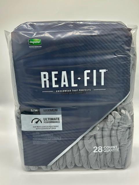 Depend Real Fit Incontinence Underwear for Men S-M